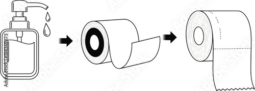 Simple line drawing of camera lens on white