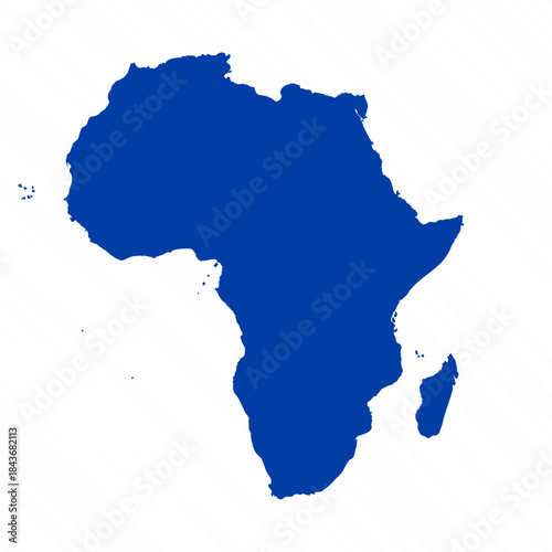 Abstract Blue Africa Simple Map