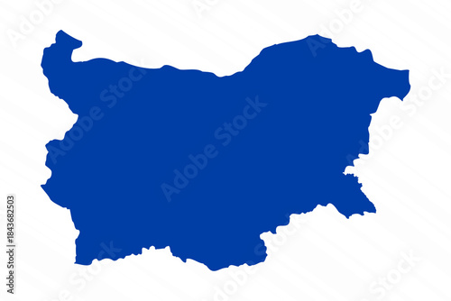 Abstract Blue Bulgaria Simple Map