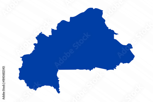 Abstract Blue Burkina Faso Simple Map