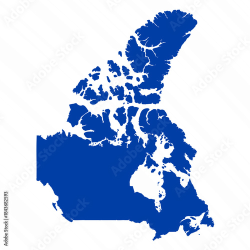 Abstract Blue Canada Simple Map