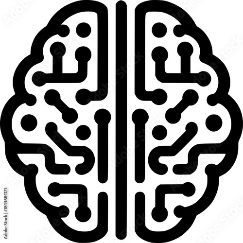 The Mind's Circuitry: An intricate design, illustrating the complex structure of a brain intertwined with electronic circuits, a visual representation of intelligence, thought processes.