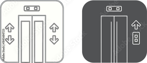 Elevator doors opening and closing