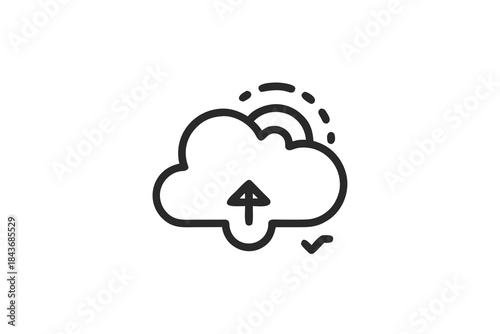 cloud arrow cycle auto sync icon