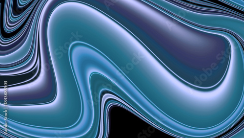 Abstract flowing liquid art with vibrant blue and purple gradients creating a mesmerizing and fluid wave pattern with luminous highlights and dark shadows