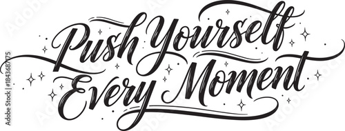 Motivational Quote Typography T-Shirt Design on White Background