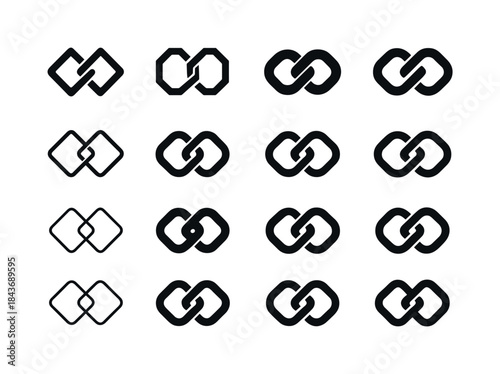 Compound Logo Variations. Compound. Icon set. Set Logo of Compou