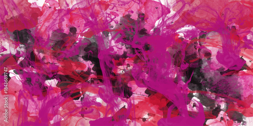 Abstract watercolor paint background illustration - Teal color blue and green. water diversity with ample space for text placement and messaging brushed green mark. Organic, abstract design concept.