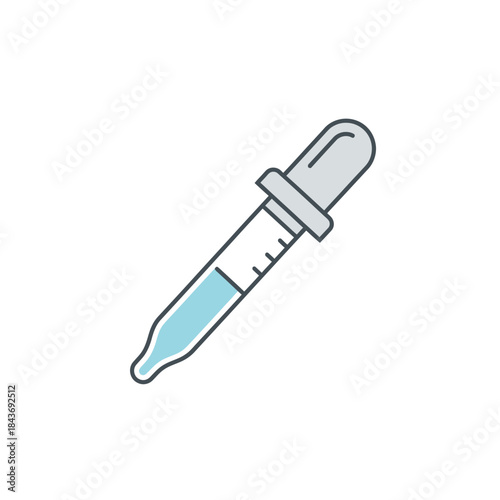 Precise laboratory dropper dispensing liquid, essential tool for scientific experiments, medical testing, and cosmetic formulation, symbolizing controlled measurement
