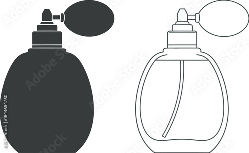 Perfume bottles in different colors and designs