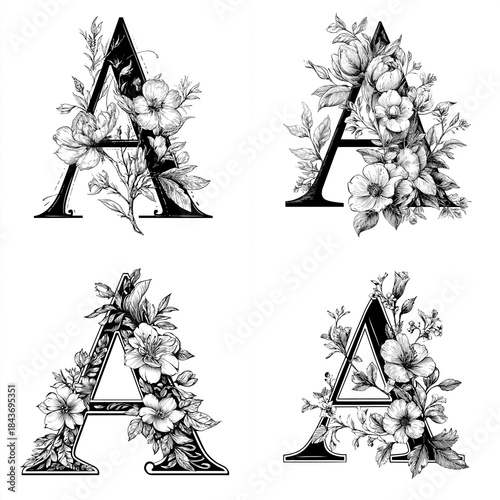 hand drawn vector alphabet