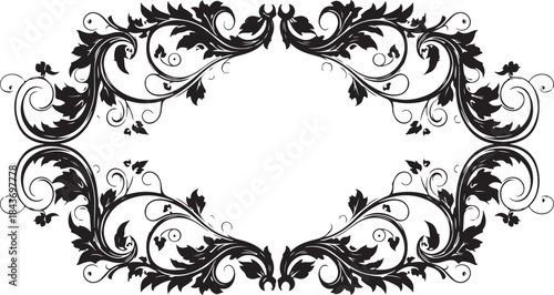 Vintage Floral Botanical Frame Illustration
Elegant Black & White Flower Border Design
Classic Botanical Wreath Frame Art