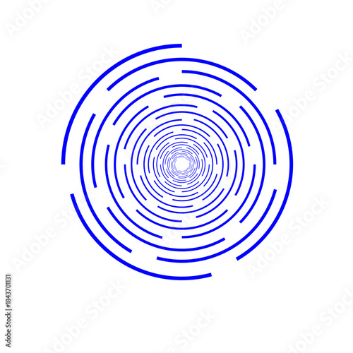 spiral swirl racing blue stripes for logo, icons or favicon