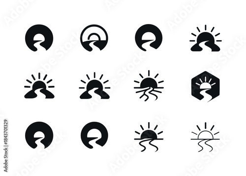 Victorious Journey Icons. victorious journey. Icon set. Set Logo