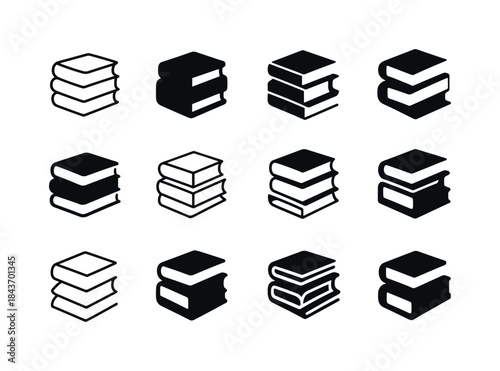 Study Logo Variations. Study materials. Icon set. Set Logo of St