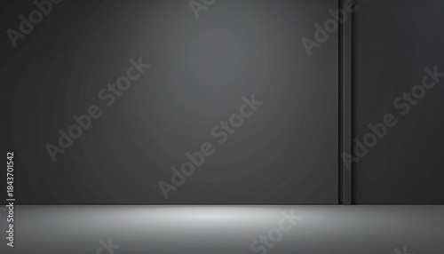 Deep Charcoal Stage with a Gentle Floor Glow, Offering a Versatile and Elegant Backdrop for Modern Product Photography or Contemporary Design Concepts with Subtle Illumination