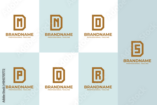 Letters DM DN DO DP DQ DR DS Monogram Logo Set, great for MD ND OD PD QD RD SD Initials