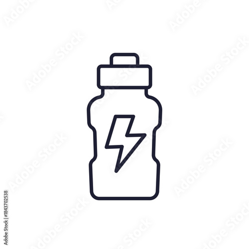 isotonic drink line icon on white