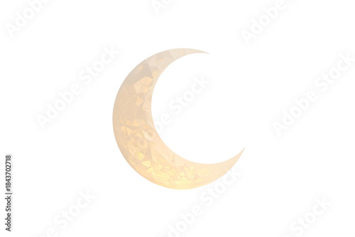 pale white crescent moon with a smooth surface and a soft inner shadow, no background svg