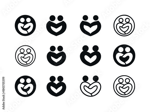 Emotional Check-in Icons. Emotional Check-ins. Icon set. Set Log