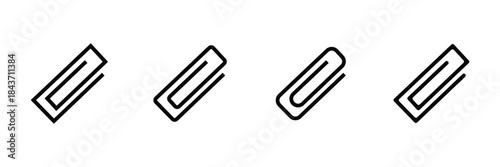 Paper clip icon. Simple outline style. Paperclip, attach, document clip, staple, fastener, page clamp, office concept. Thin line symbol. Vector isolated on white background. vector design eps 10 .
