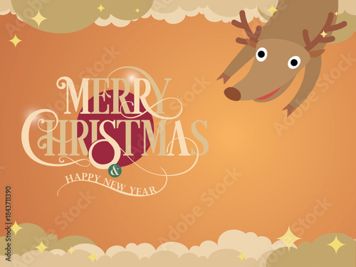 Daily A060 Cheerful Deer Greeting for everyone vector graphic EPS 10
