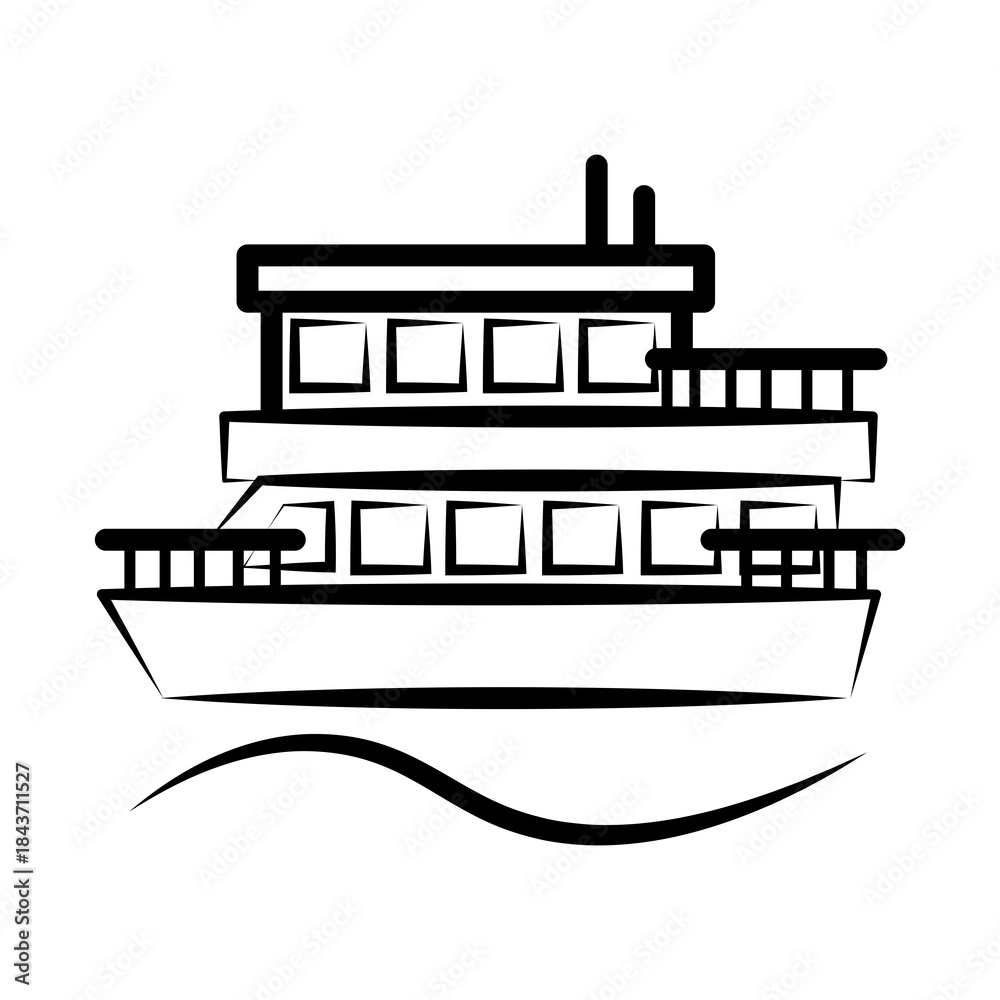 Fototapeta premium ship vector icon