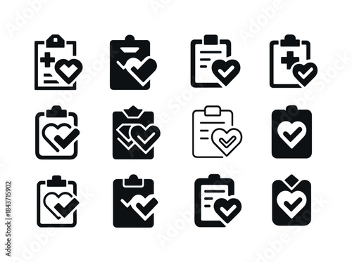 Regular Checkup Icons. The importance of regular checkups. Icon