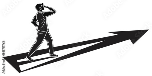 Silhouette vector illustrations of women on a scale and a swing symbolizing body concept or success