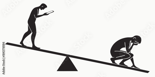 Abstract vector silhouette illustration of a woman on a swing, incorporating elements of art, fun, and dance