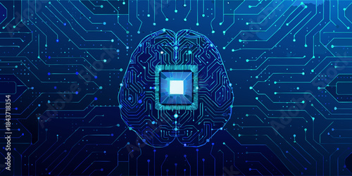 Digital brain interface exploring the connection between mind and technology