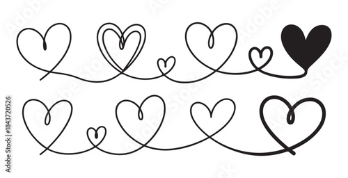 Notification bell line icon set for reminders, updates, and important announcements in apps