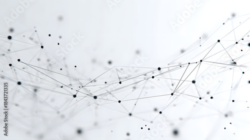 Abstract minimalist graphic representation of digital space network connections visualization