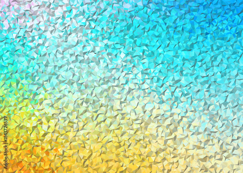Abstract Textured Background with Colorful Gradient of Turquoise, Yellow, and Orange Hues, Mimicking a Stained Glass Effect