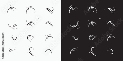 Black floral vector alphabet set with vintage ornamental swirls and leaf silhouette elements for tattoo design illustration