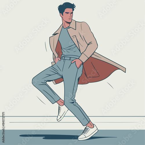 male Model posing for photoshoot