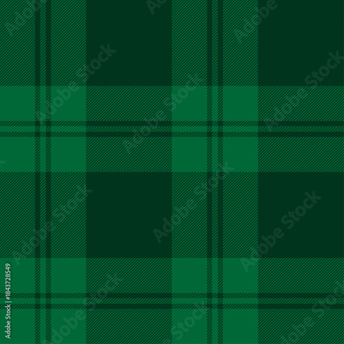 Green tartan textured patterns for textile, fabric, print, background, clothing, garments, tablecloth and wrapping paper. Vector  Scottish plaid design illustration