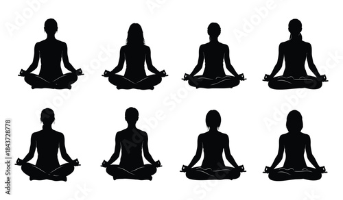 vector illustration of a yoga