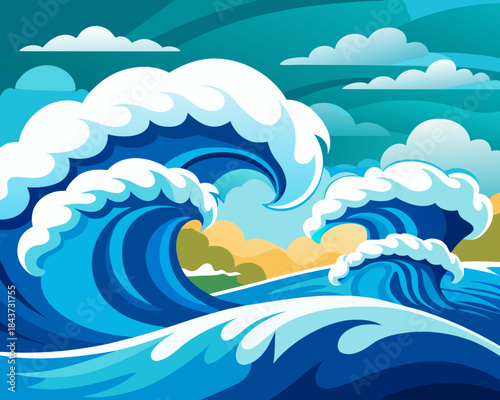 Waves illustration Vector