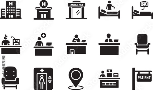 Black and White Silhouette Vector Icon Set of Protein, Supplements, Diet, Nutrition, and Bodybuilding Accessories