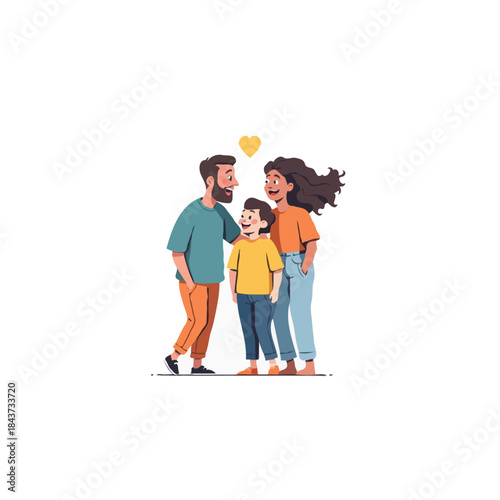 Harmonious family bond illustrates loving relationships and shared joy creates an heartwarming