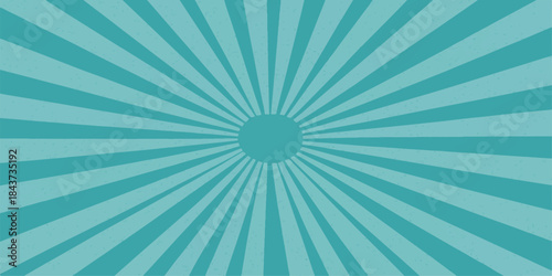 Blue sunburst ray pattern vector illustration on an abstract bright sky texture background design