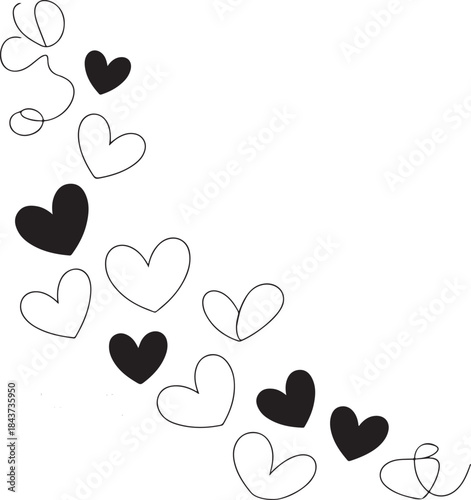 Valentine day with lovely hearts beautiful card design