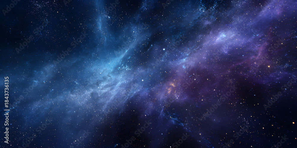 Fototapeta premium Vast cosmic expanse celestial nebulae universe astronomy