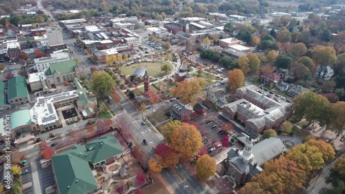 Aerial push over Salisbuy, North Carolina