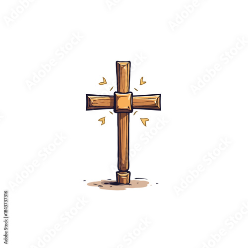 Wooden christian symbol radiates faith a simple rendering of spiritual devotion and unwavering