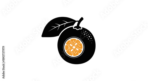 Minimalist illustration set of calamansi silhouettes, Symbolizing zesty tropical freshness, flat vector design illustration.