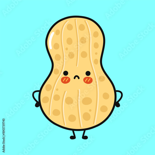Peanut character feeling sad and frowning