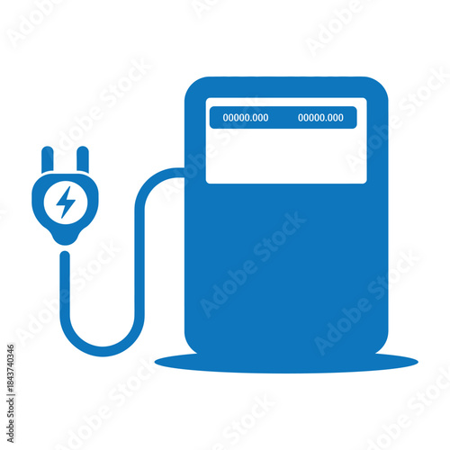 Electric vehicle charging station isolated on transparent background, isolated on white background, Vector, illustration