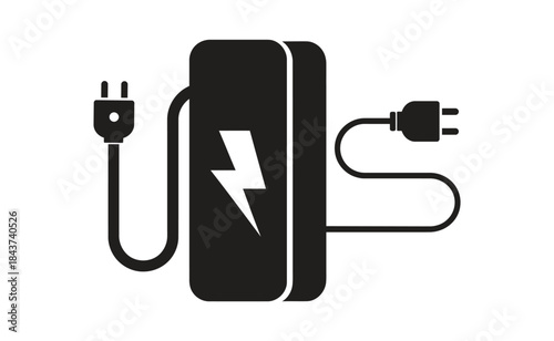 Smartphone charging symbol isolated on transparent background, isolated on white background, Vector, illustration